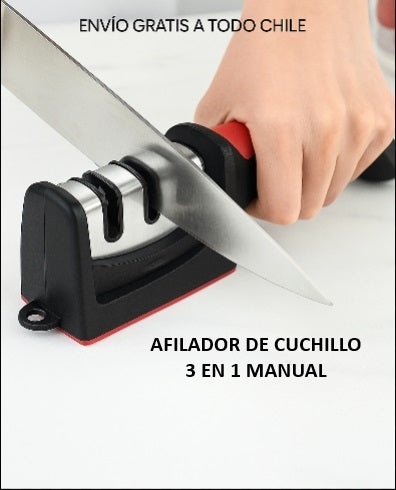AFILADOR DE CUCHILO MANUAL  3 EN 1